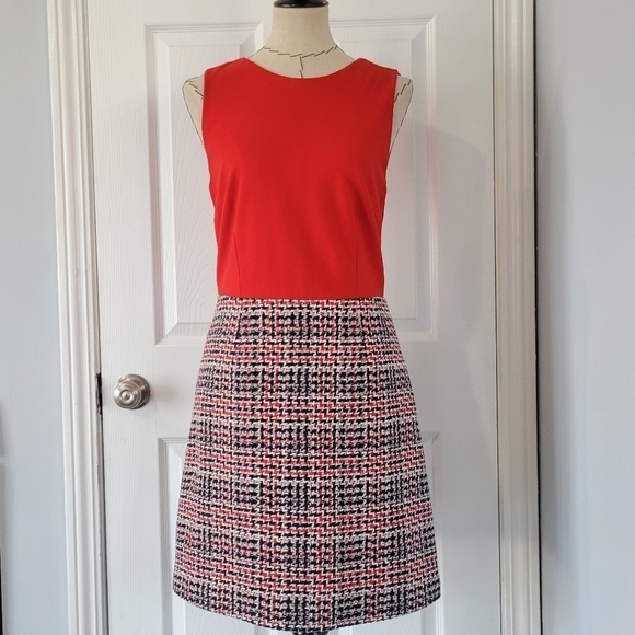 Paule Ka Sheath Tweed Mixed Media Dress - Picture 7 of 9